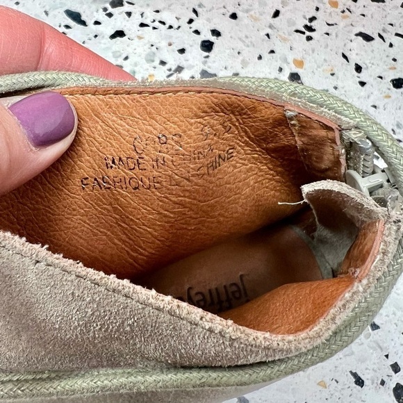 Jeffrey Campbell x Anthropologie Cors Suede Taupe Lace Up Ankle Booties Sz 9.5 - Picture 9 of 12